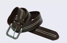  Ceinture en cuir cousue à boucle italienne 