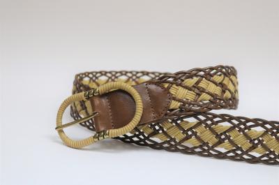 Ceinture en cuir tressé à la main