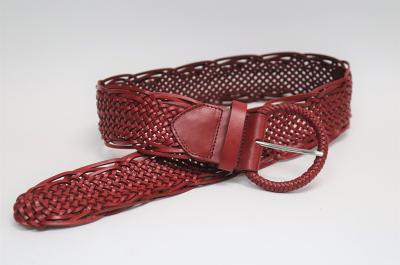 Ceinture en cuir tressé à la main