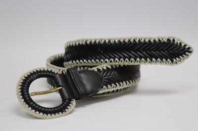 Ceinture en cuir tressé à la main