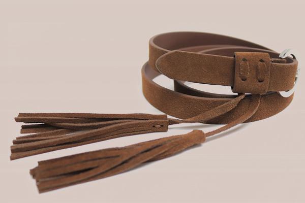 Ceinture en cuir suède